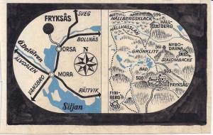 Karta ritad av Järk Borén